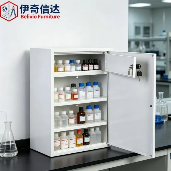 Chemical Cabinet Small - Filled Lab Storage