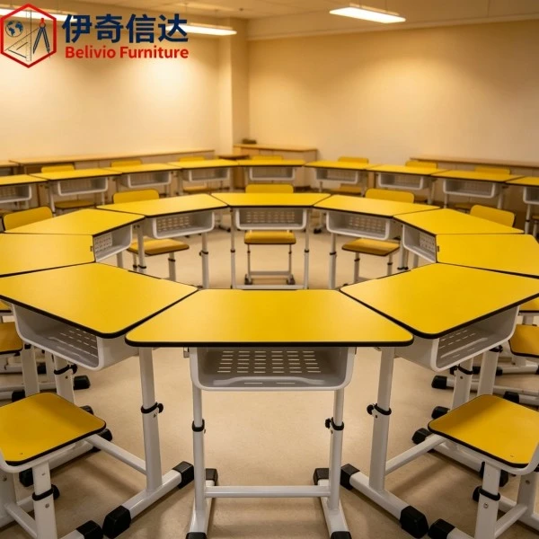 Collaborative Classroom Desks - Grouped Arrangement View