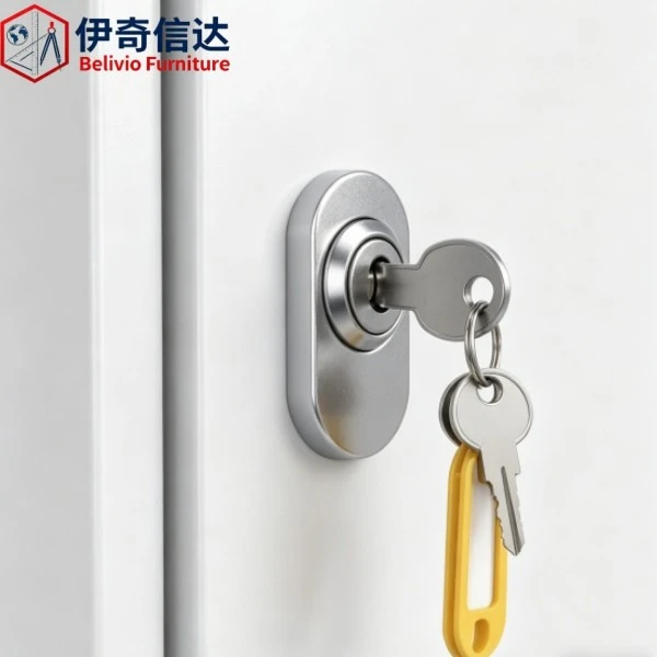 Lockable Chemical Cabinet - Lock & Key Detail