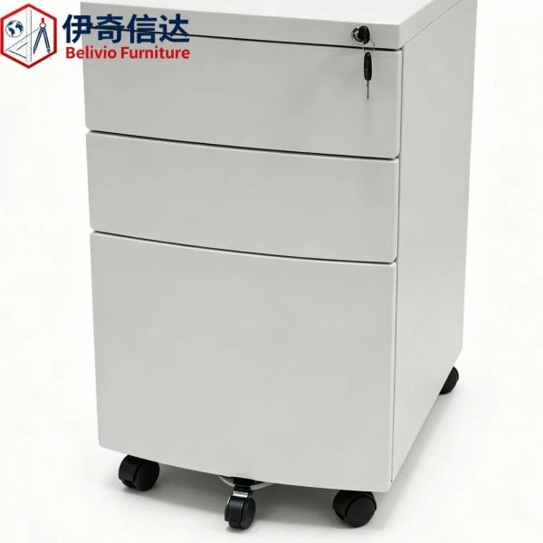 Metal Mobile Pedestal - Closed Full View