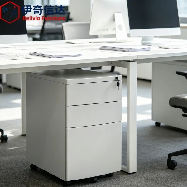 Metal Mobile Pedestal - Open Office Scene
