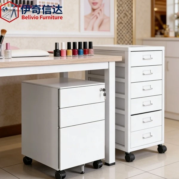 Movable File Cabinet - Nail Salon Scene