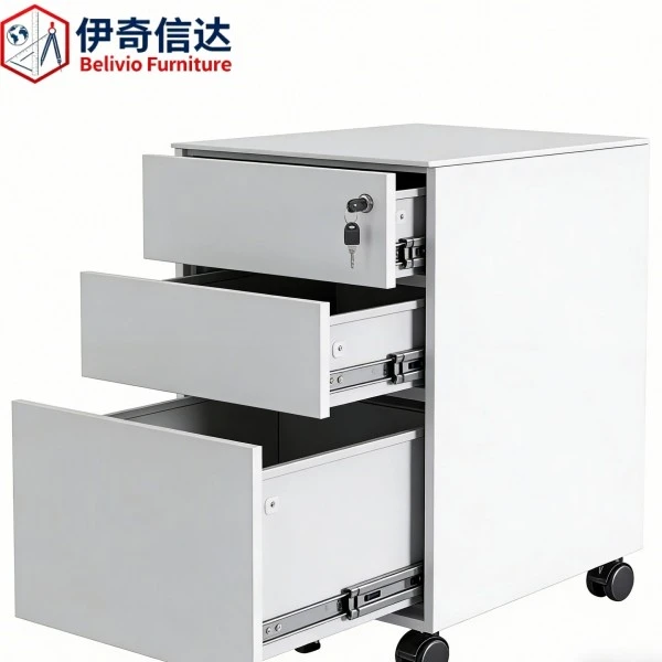 Movable File Cabinet - Open Drawer Showcase