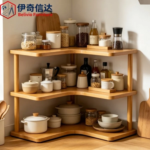 Multifunctional Household Kitchen Shelf - Kitchen Storage Scene