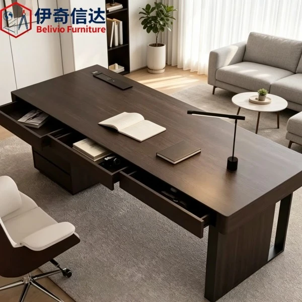 Simple Executive Desk - Living Room Office View