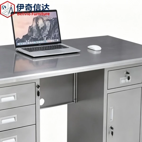 Simple Metal Desk - Detail Close-up