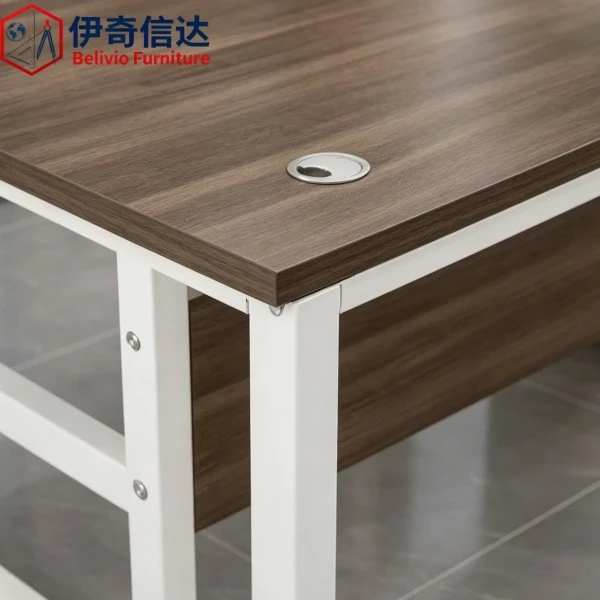 Solid Wood Simple Desk - Detail Close-up