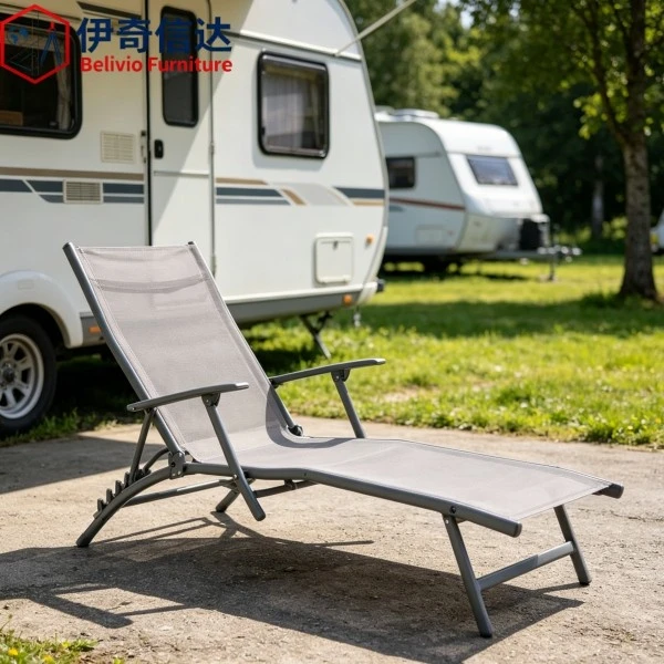 Stainless Steel Beach Chair - Campsite RV Scene