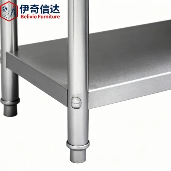 Stainless Steel Pantry Shelves - Assembly Joint Detail