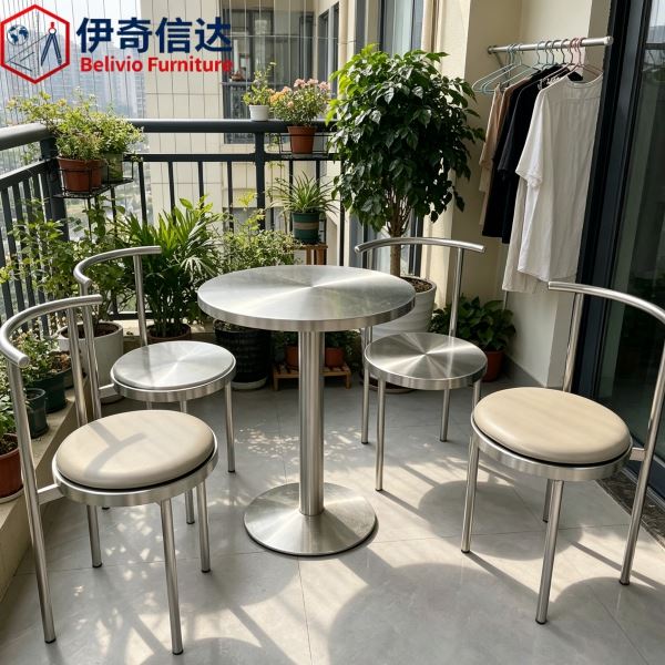 Stainless Steel Stool with Back